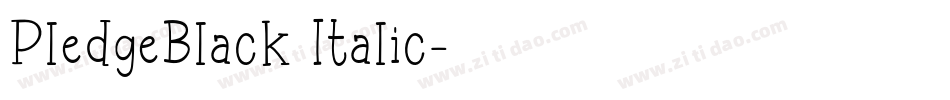 PledgeBlack Italic字体转换